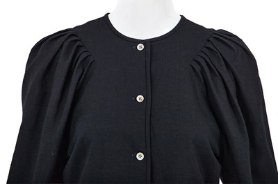 Lot 40 - A Comme des Garçons black and blue wool ensemble, probably ‘Pirates’ collection, Autumn-Winter 1981-82