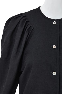 Lot 40 - A Comme des Garçons black and blue wool ensemble, probably ‘Pirates’ collection, Autumn-Winter 1981-82