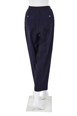 Lot 40 - A Comme des Garçons black and blue wool ensemble, probably ‘Pirates’ collection, Autumn-Winter 1981-82