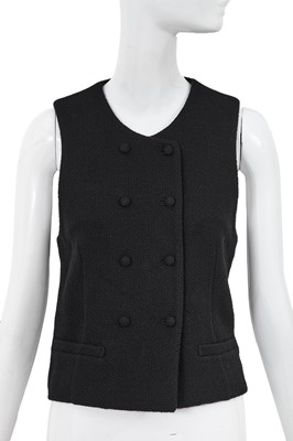 Lot 44 - A Comme des Garçons black bouclé wool waistcoat, ‘Pirates’ collection, Autumn-Winter 1981-82