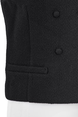 Lot 44 - A Comme des Garçons black bouclé wool waistcoat, ‘Pirates’ collection, Autumn-Winter 1981-82