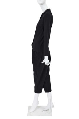 Lot 42 - A Comme des Garçons black wool ensemble, probably ‘Pirates’ collection, Autumn-Winter 1981-82