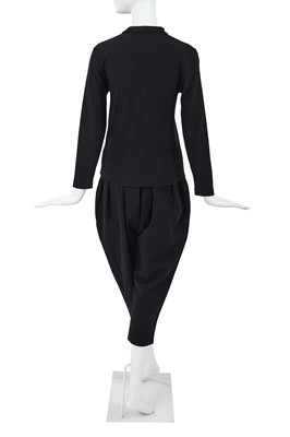 Lot 42 - A Comme des Garçons black wool ensemble, probably ‘Pirates’ collection, Autumn-Winter 1981-82