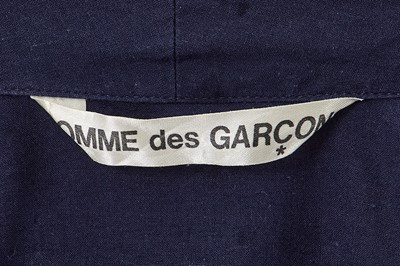 Lot 47 - A Comme des Garçons blue cotton jacket and dress, probably ‘Indigo Dye and Twist’ collection, Spring-Summer 1982