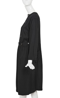 Lot 48 - A Comme des Garçons black rayon dress, probably ‘Indigo Dye and Twist’ collection, Spring-Summer 1982