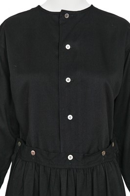 Lot 48 - A Comme des Garçons black rayon dress, probably ‘Indigo Dye and Twist’ collection, Spring-Summer 1982