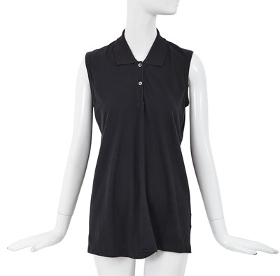 Lot 56 - A Comme des Garçons ink blue cotton jersey top, circa 1982