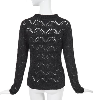 Lot 57 - A Comme des Garçons black knitted cotton sweater, circa 1982