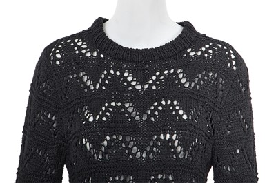 Lot 57 - A Comme des Garçons black knitted cotton sweater, circa 1982