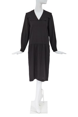 Lot 53 - A Comme des Garçons black and grey spotted wool dress, circa 1982