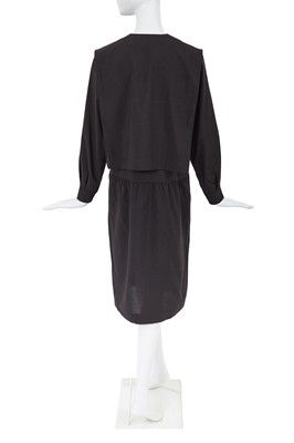 Lot 53 - A Comme des Garçons black and grey spotted wool dress, circa 1982