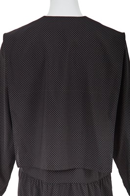 Lot 53 - A Comme des Garçons black and grey spotted wool dress, circa 1982