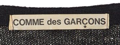 Lot 66 - A Comme des Garçons black wool-acrylic blend cardigan, probably 'Holes' collection, Autumn-Winter 1982-83