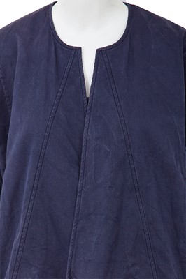 Lot 49 - A Comme des Garçons blue and white cotton ensemble, probably ‘Indigo Dye and Twist’ collection, Spring-Summer 1982