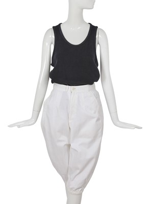 Lot 49 - A Comme des Garçons blue and white cotton ensemble, probably ‘Indigo Dye and Twist’ collection, Spring-Summer 1982