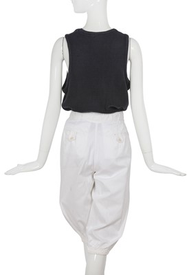 Lot 49 - A Comme des Garçons blue and white cotton ensemble, probably ‘Indigo Dye and Twist’ collection, Spring-Summer 1982