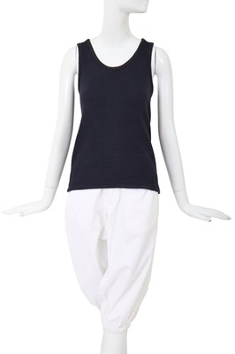 Lot 49 - A Comme des Garçons blue and white cotton ensemble, probably ‘Indigo Dye and Twist’ collection, Spring-Summer 1982