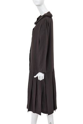 Lot 68 - A Comme des Garçons charcoal grey silk dress, probably ‘Patchworks and X’ collection, Spring-Summer 1983