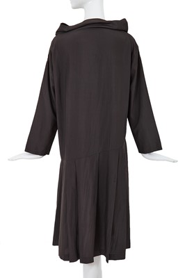 Lot 68 - A Comme des Garçons charcoal grey silk dress, probably ‘Patchworks and X’ collection, Spring-Summer 1983