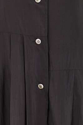 Lot 68 - A Comme des Garçons charcoal grey silk dress, probably ‘Patchworks and X’ collection, Spring-Summer 1983