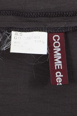 Lot 68 - A Comme des Garçons charcoal grey silk dress, probably ‘Patchworks and X’ collection, Spring-Summer 1983