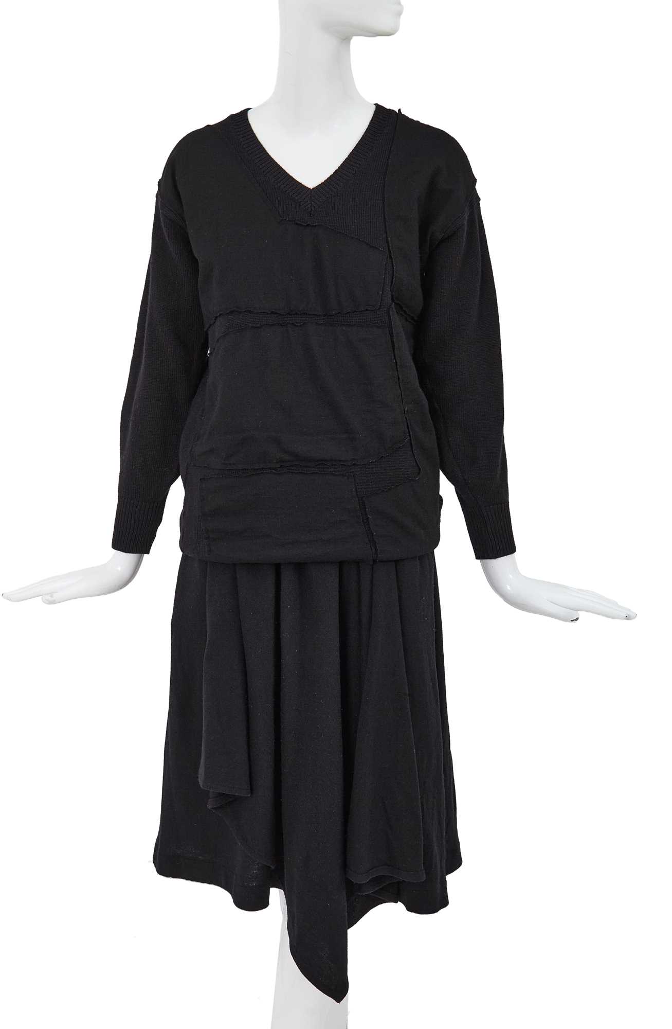 Lot 79 - A Comme des Garçons black wool sweater, ‘Gloves, Skirts, Quilted Big Coats’ collection, Autumn-Winter 1983-84