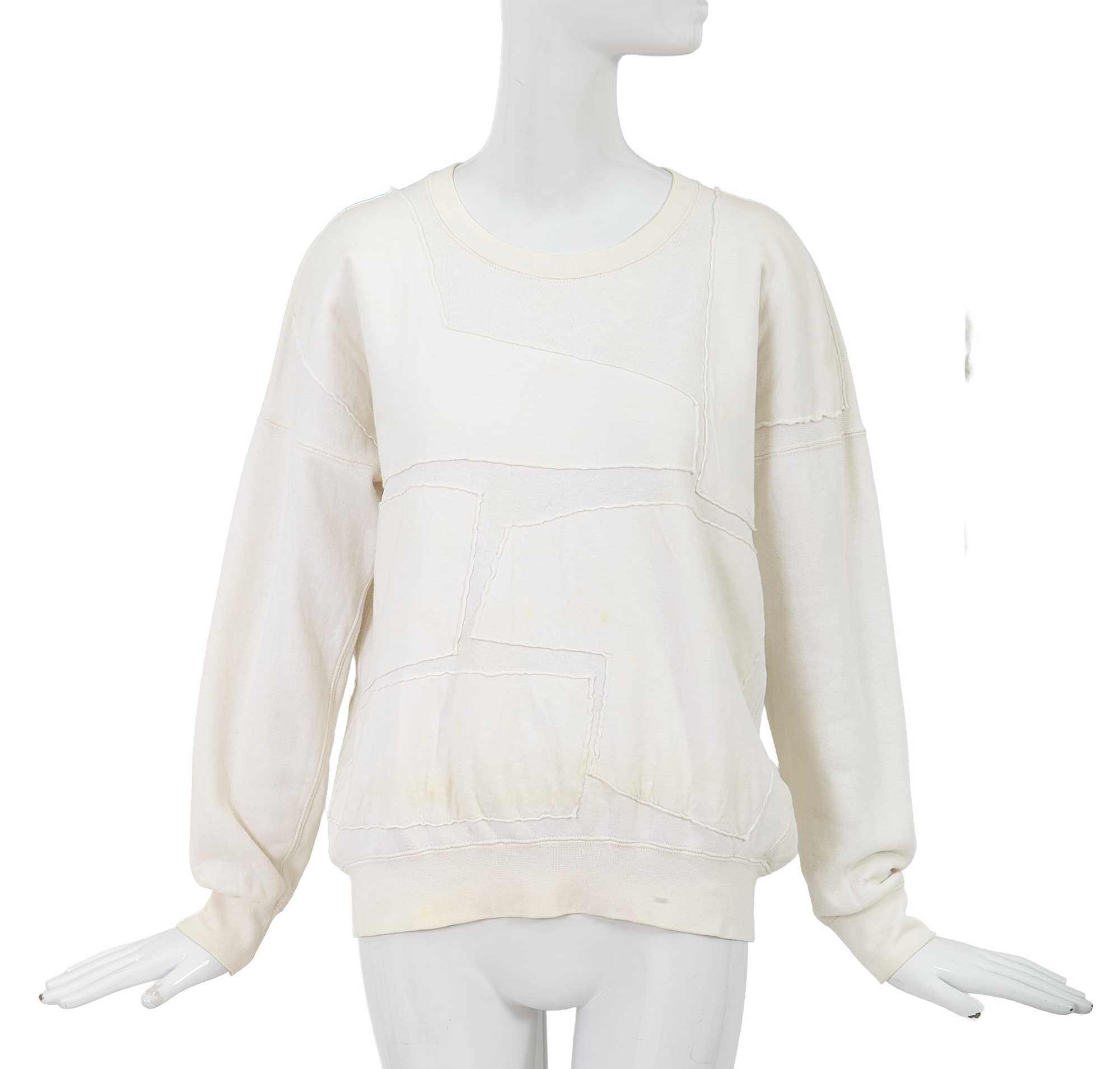 Lot 80 - A Comme des Garçons white cotton jersey sweater, ‘Gloves, Skirts, Quilted Big Coats’ collection, Autumn-Winter 1983-84
