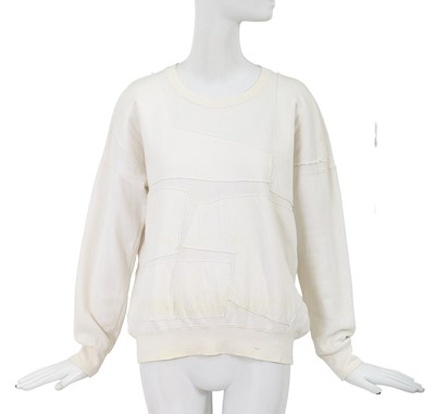 Lot 80 - A Comme des Garçons white cotton jersey sweater, ‘Gloves, Skirts, Quilted Big Coats’ collection, Autumn-Winter 1983-84