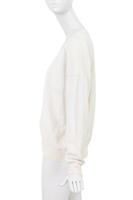 Lot 80 - A Comme des Garçons white cotton jersey sweater, ‘Gloves, Skirts, Quilted Big Coats’ collection, Autumn-Winter 1983-84