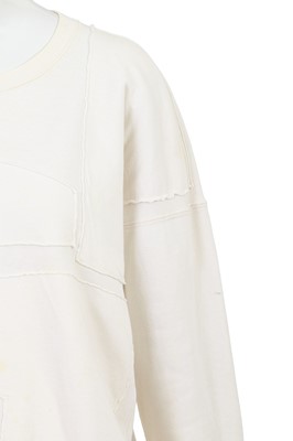 Lot 80 - A Comme des Garçons white cotton jersey sweater, ‘Gloves, Skirts, Quilted Big Coats’ collection, Autumn-Winter 1983-84