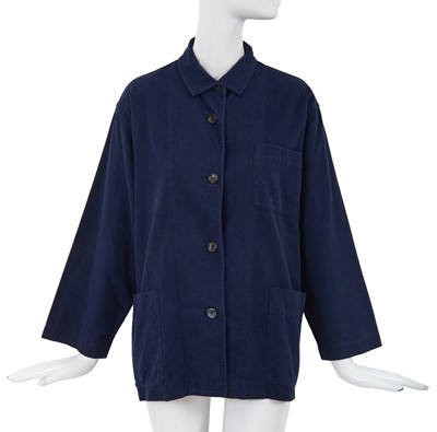 Lot 59 - A Comme des Garçons navy cotton flannel shirt, circa 1982