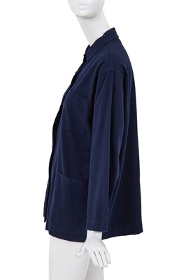 Lot 59 - A Comme des Garçons navy cotton flannel shirt, circa 1982