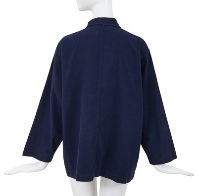Lot 59 - A Comme des Garçons navy cotton flannel shirt, circa 1982