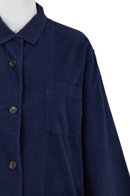 Lot 59 - A Comme des Garçons navy cotton flannel shirt, circa 1982