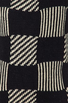 Lot 81 - A Comme des Garçons black and white wool sweater, probably ‘Gloves, Skirts, Quilted Big Coats’ collection, Autumn-Winter 1983-84