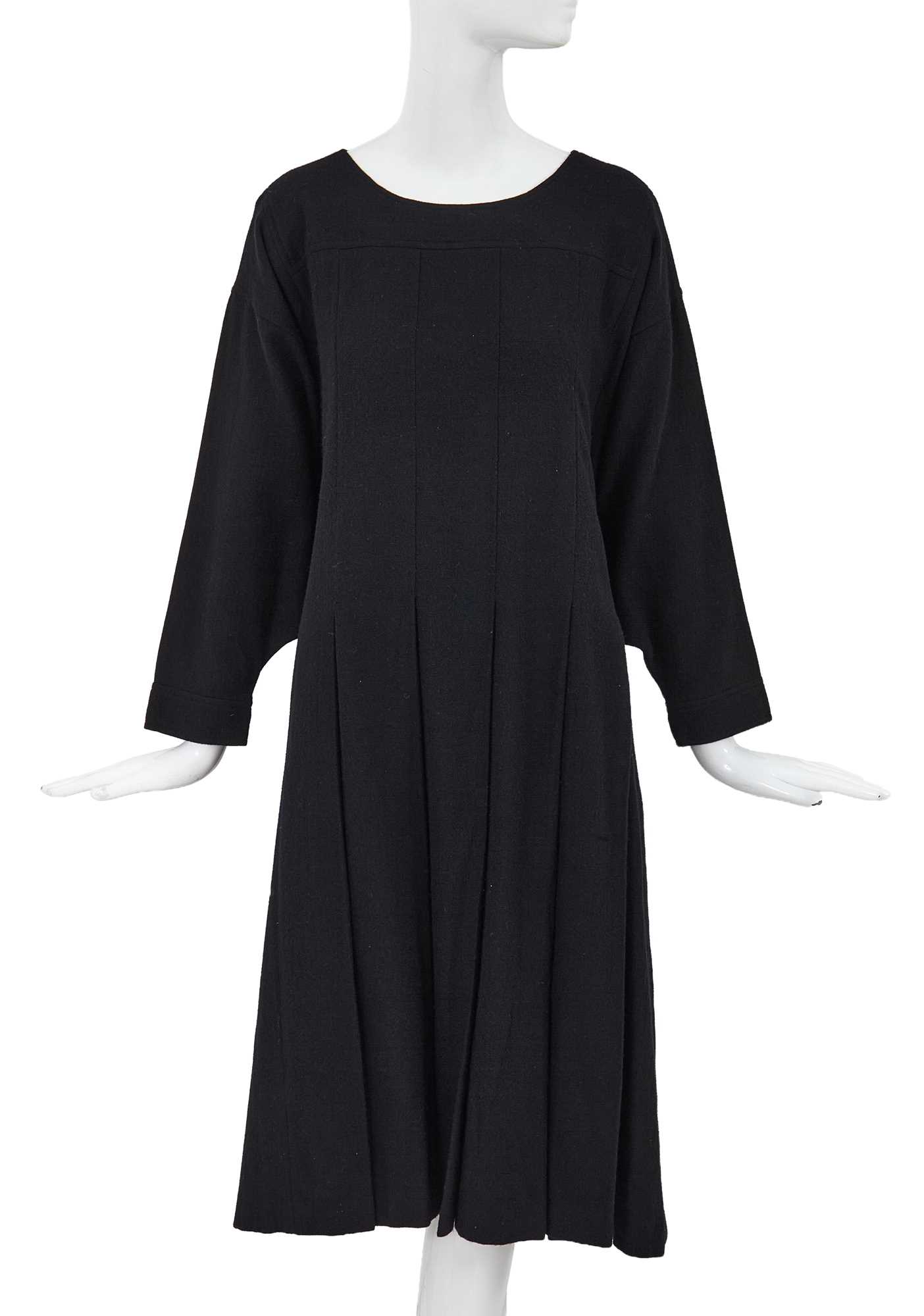 Lot 50 - A Comme des Garçons black wool dress, circa 1982