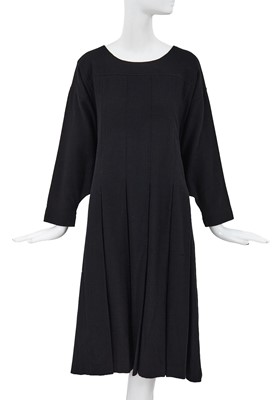 Lot 50 - A Comme des Garçons black wool dress, circa 1982