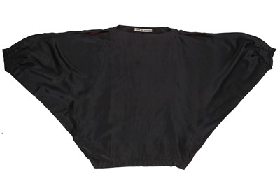 Lot 62 - A Comme des Garçons dark blue satin ensemble, ‘Holes’ collection, Autumn-Winter 1982-83