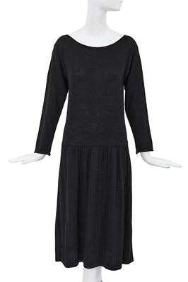 Lot 73 - A Comme des Garçons black wool-blend jersey dress, circa 1983