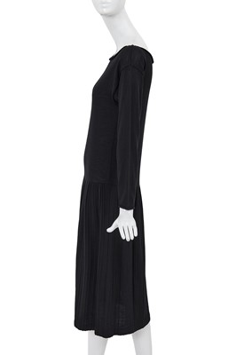 Lot 73 - A Comme des Garçons black wool-blend jersey dress, circa 1983