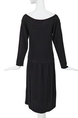 Lot 73 - A Comme des Garçons black wool-blend jersey dress, circa 1983