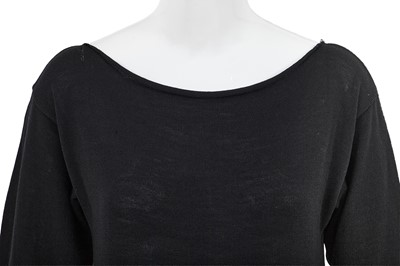 Lot 73 - A Comme des Garçons black wool-blend jersey dress, circa 1983