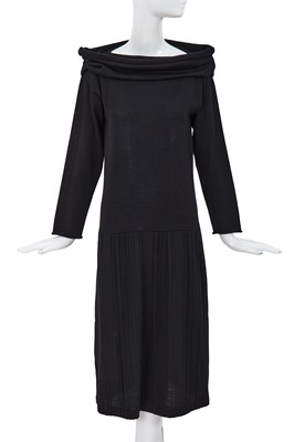 Lot 71 - A Comme des Garçons black wool-blend jersey dress, circa 1983