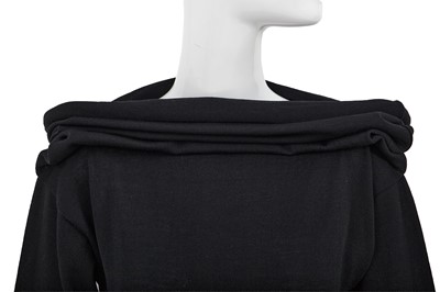 Lot 71 - A Comme des Garçons black wool-blend jersey dress, circa 1983