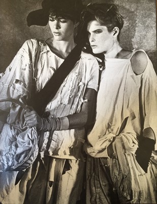 Lot 67 - A Comme des Garçons black cotton ensemble, ‘Patchworks and X’ collection, Spring-Summer 1983