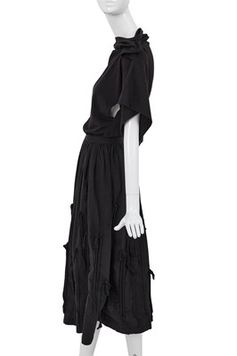 Lot 67 - A Comme des Garçons black cotton ensemble, ‘Patchworks and X’ collection, Spring-Summer 1983