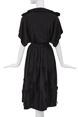 Lot 67 - A Comme des Garçons black cotton ensemble, ‘Patchworks and X’ collection, Spring-Summer 1983