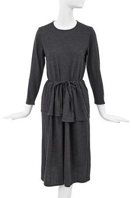 Lot 69 - A Comme des Garçons grey wool jersey three-piece ensemble, probably ‘Patchworks and X’ collection, Spring-Summer 1983