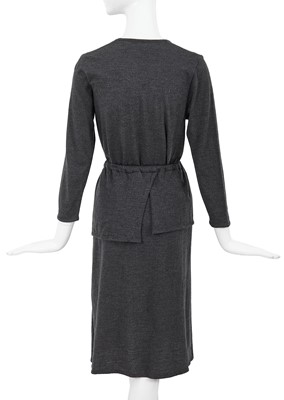 Lot 69 - A Comme des Garçons grey wool jersey three-piece ensemble, probably ‘Patchworks and X’ collection, Spring-Summer 1983