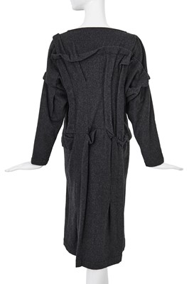 Lot 75 - A rare and important Comme des Garçons grey wool dress, ‘Gloves, Skirts, Quilted Big Coats’ collection, Autumn-Winter 1983-84